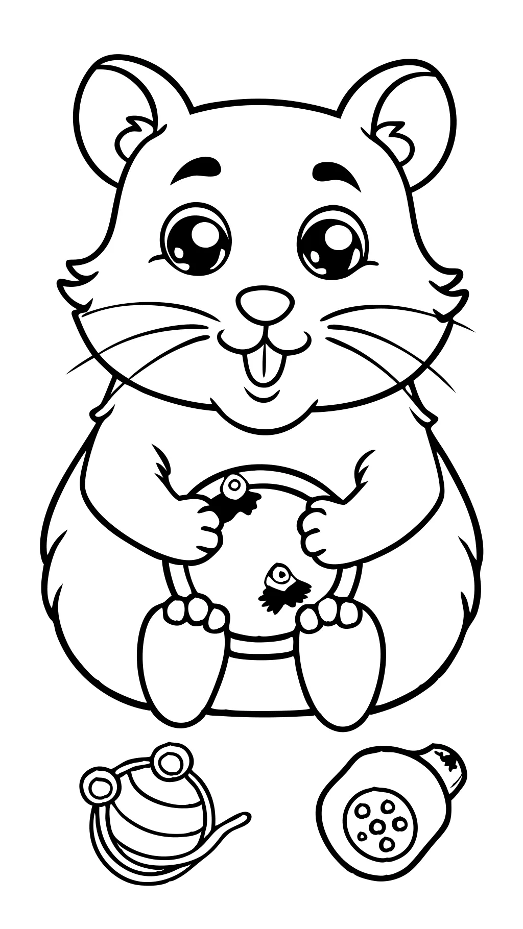 coloring pages of cute hamsters